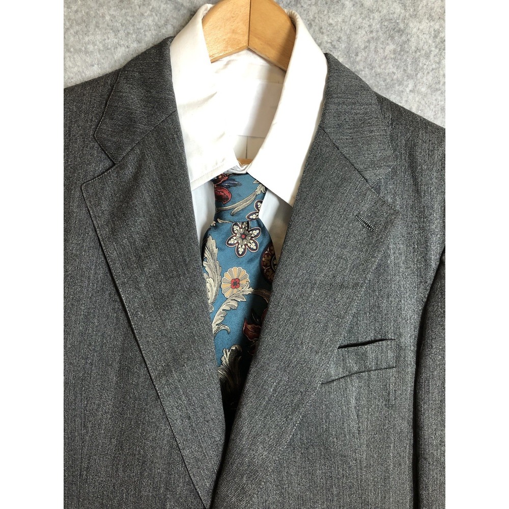 Brooks Brothers Blazer‎ 39R Gray Brooksgate Vintage USA Suit Coat Jacket Classic